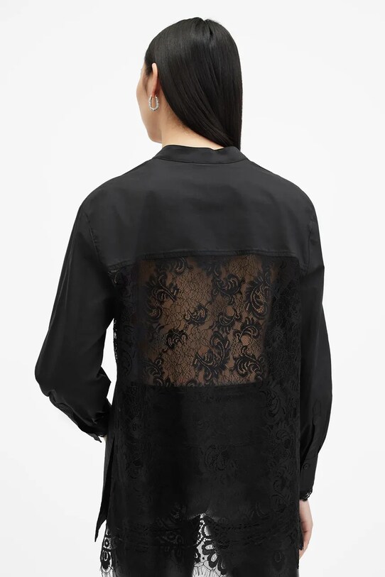 Ρούχα Πουκάμισο AllSaints ETHEL LACE W085PB μαύρο