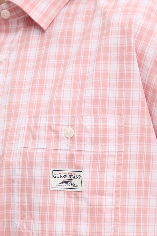 Guess Jeans koszula bawełniana W5RH95.WGZ11 różowy