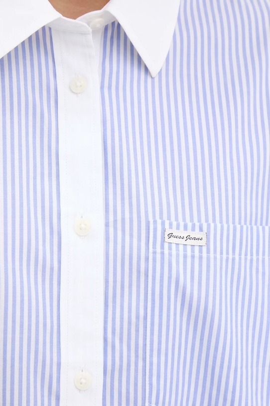 Бавовняна сорочка Guess Jeans W5RH94.WGZ11 блакитний