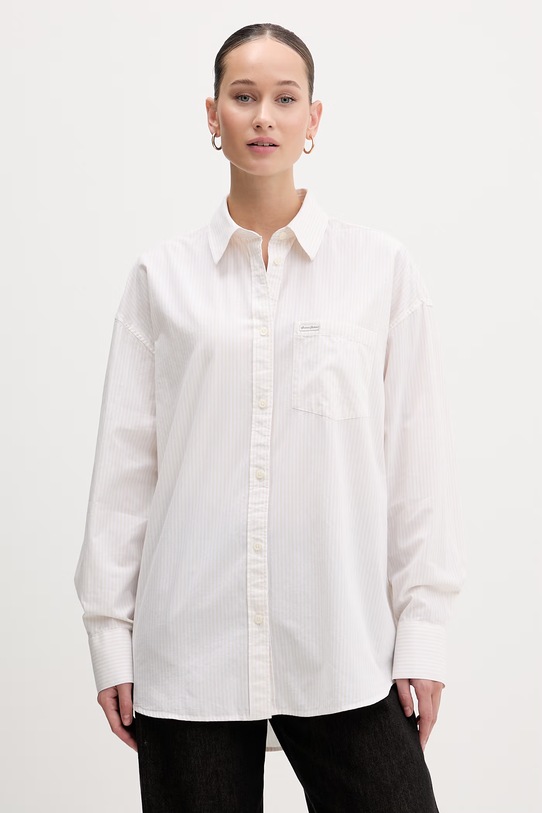 Guess Jeans koszula bawełniana beżowy W5RH94.WGZ11