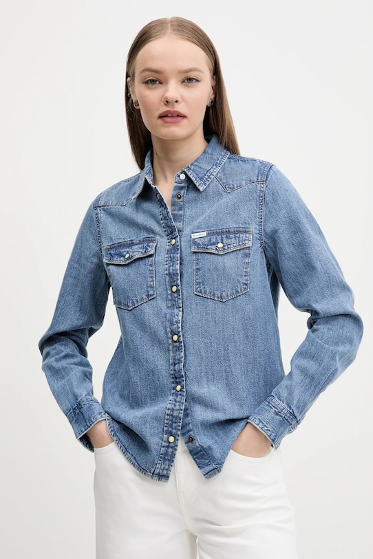Guess Jeans farmering pamut kék W5RH35.D5M81