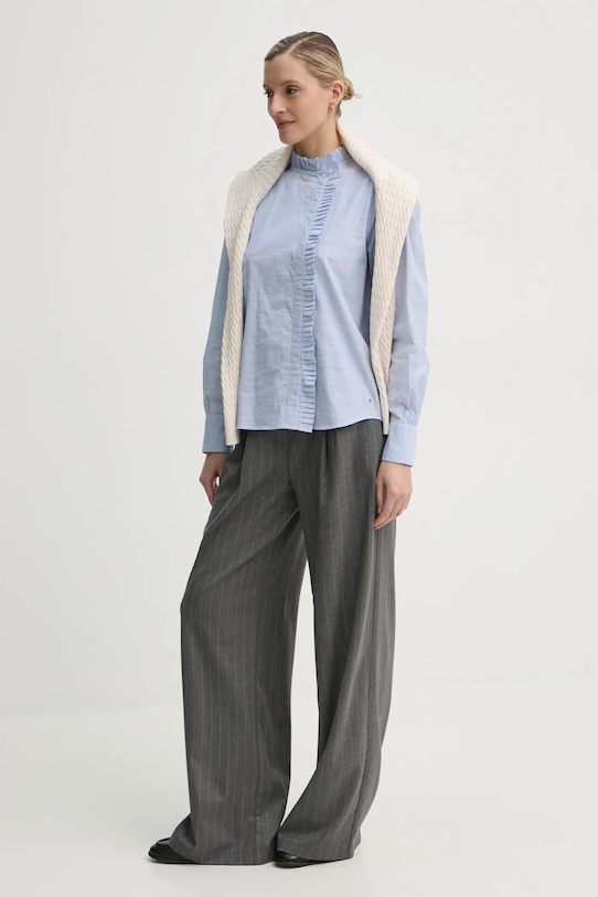 Tommy Hilfiger koszula bawełniana WW0WW44063 niebieski SS25