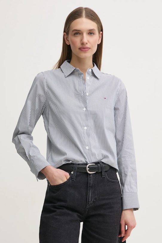 Tommy Hilfiger koszula z elastanem szary WW0WW44084