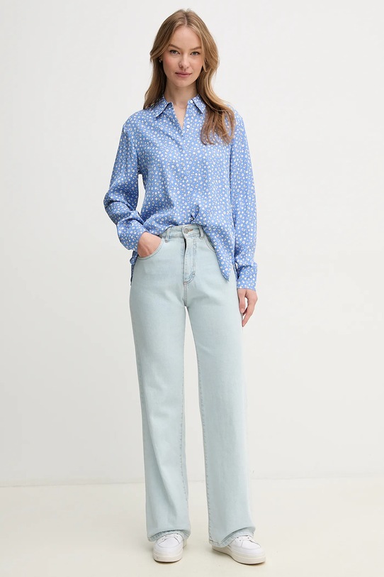 Tommy Hilfiger koszula WW0WW44036 niebieski SS25