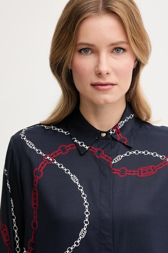 Πουκάμισο Tommy Hilfiger σκούρο μπλε WW0WW44045