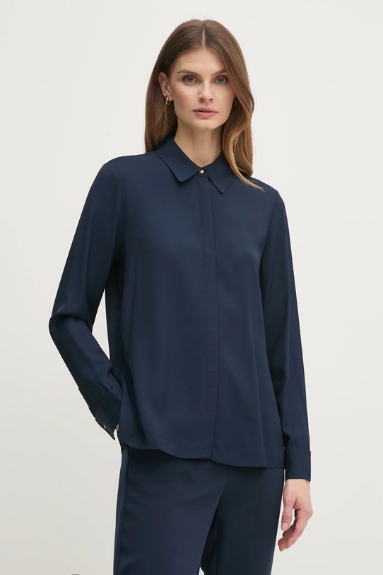 Košile Tommy Hilfiger dlouhý námořnická modř WW0WW44045