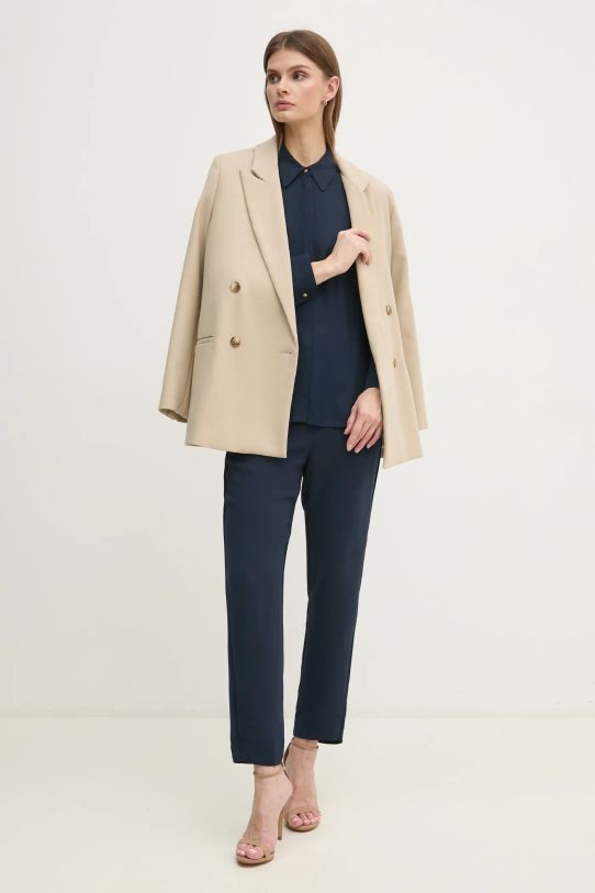 Košile Tommy Hilfiger WW0WW44045 námořnická modř SS25