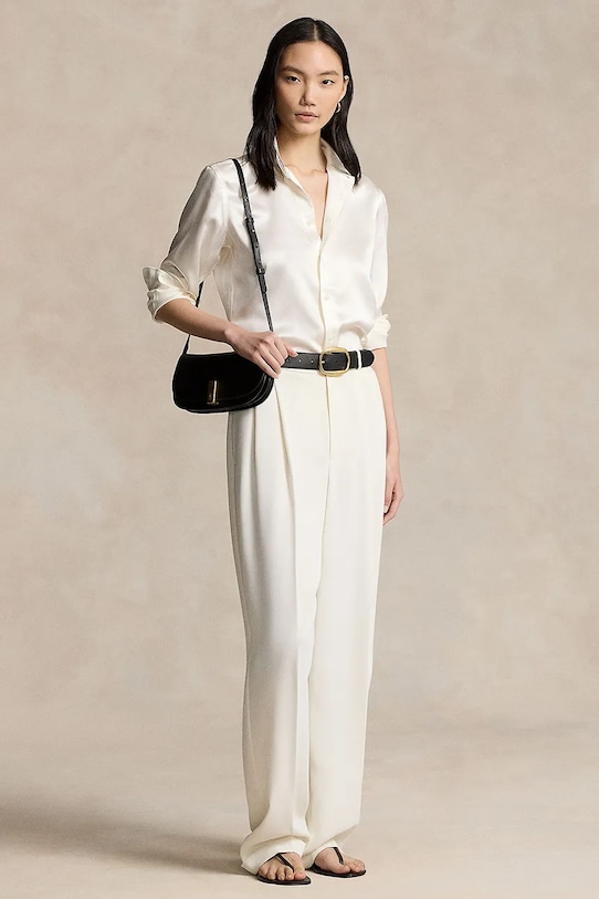 Oblečení Hedvábné tričko Polo Ralph Lauren 211891378 béžová