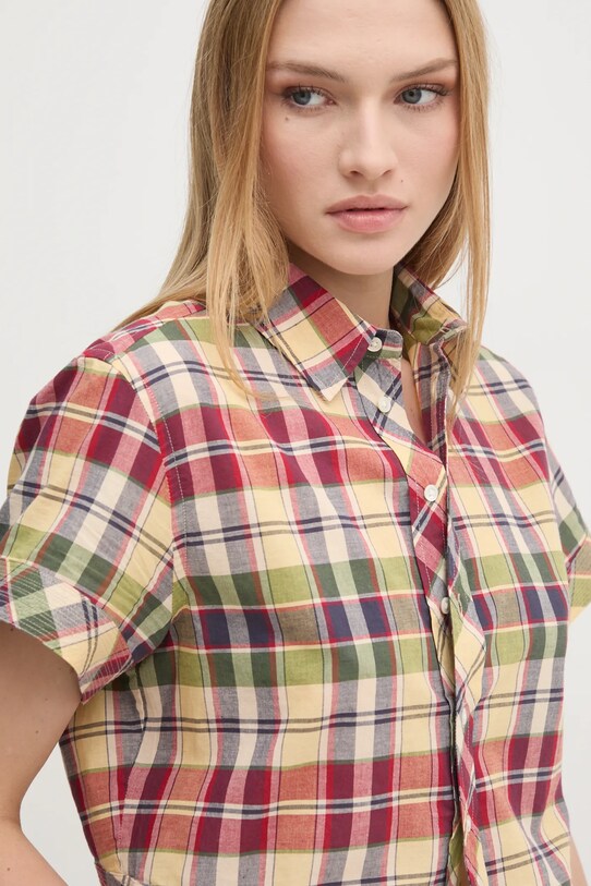 Хлопковая рубашка Polo Ralph Lauren мультиколор 211959816