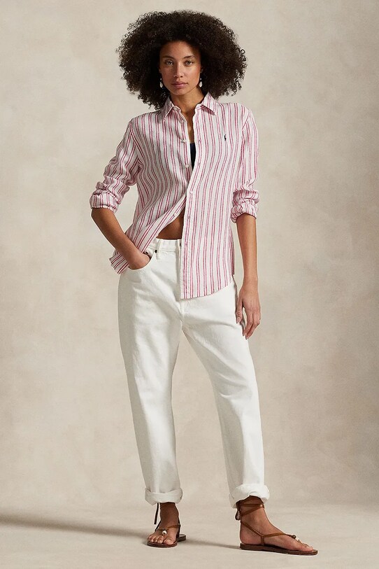 Clothing Polo Ralph Lauren linen shirt 211970691 white