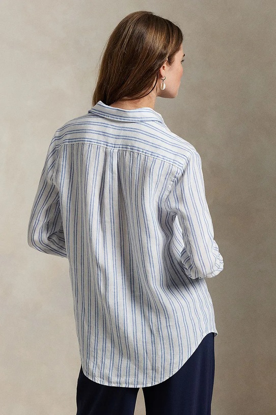 Сорочка з льону Polo Ralph Lauren 211970691 білий SS25