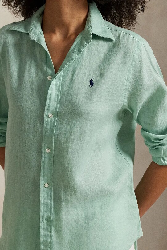Polo Ralph Lauren cămașă de in verde 211970730