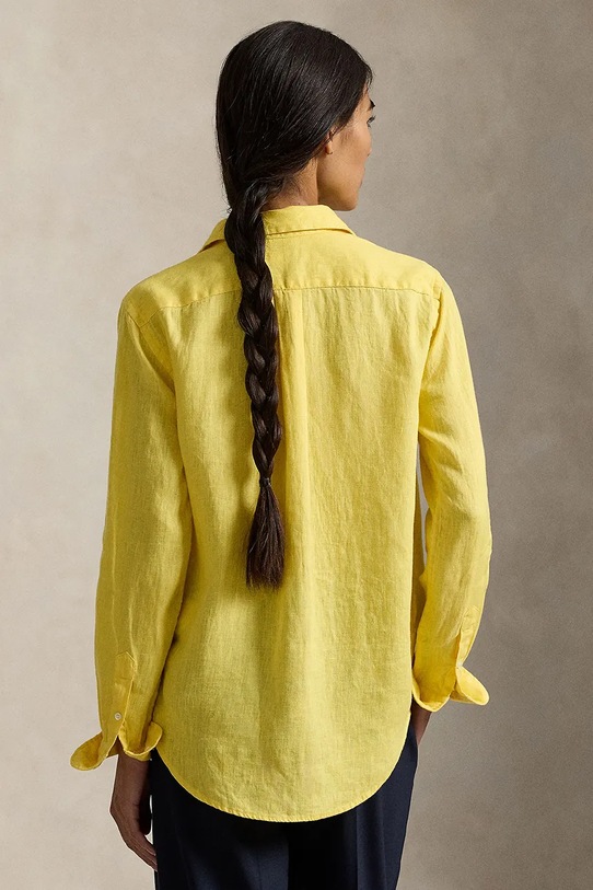 Polo Ralph Lauren koszula lniana 211970730 żółty AW25