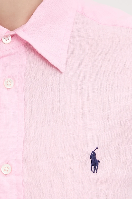 Lanena košulja Polo Ralph Lauren 211970730 roza