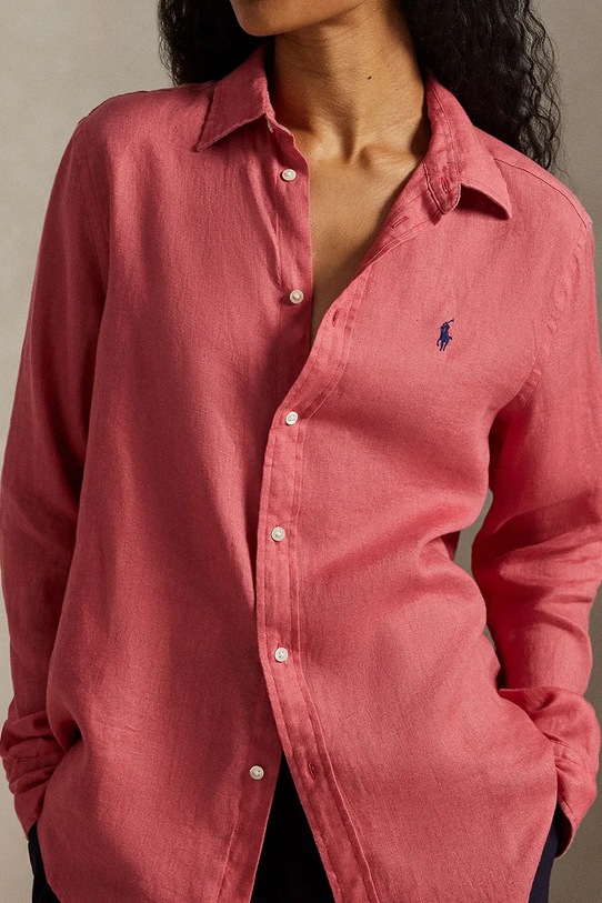 Polo Ralph Lauren koszula lniana różowy 211970730