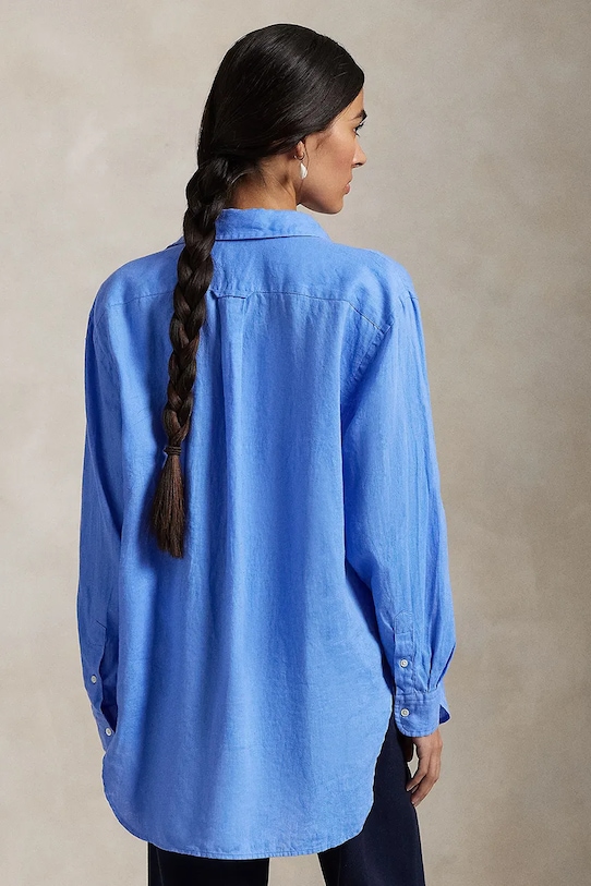 Polo Ralph Lauren koszula lniana 211970730 niebieski AW25