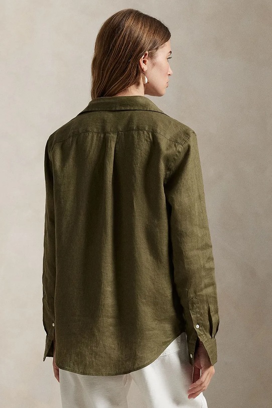 Polo Ralph Lauren koszula lniana 211970730 zielony AW25