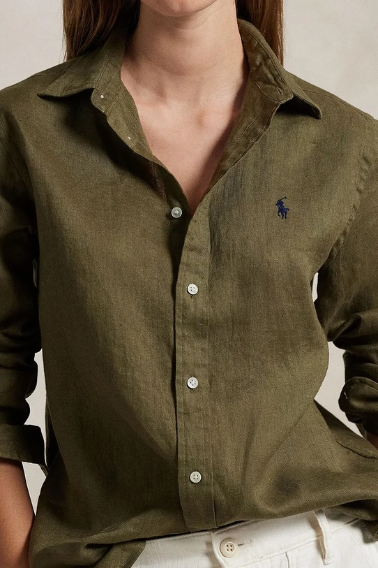 Polo Ralph Lauren koszula lniana zielony 211970730