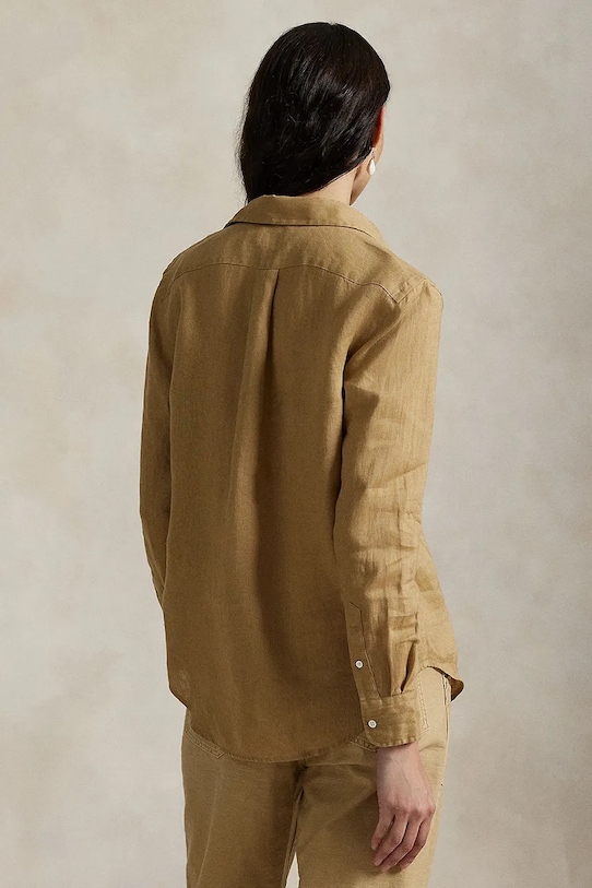 Сорочка з льону Polo Ralph Lauren 211970730 бежевий AW25