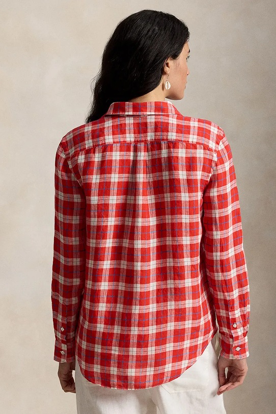 Polo Ralph Lauren košile dámská lněná 211970733 červená SS26