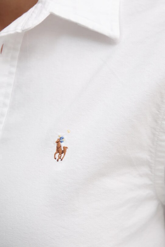 Памучна риза Polo Ralph Lauren 211970736 бял