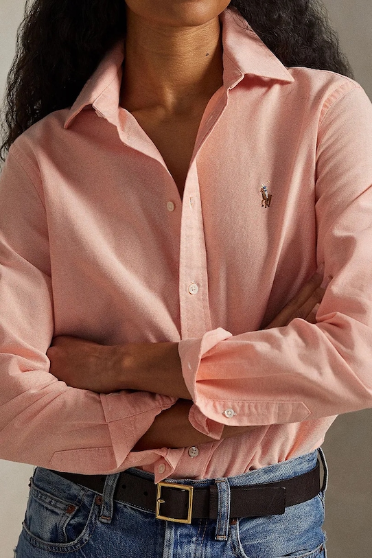 Polo Ralph Lauren koszula bawełniana pomarańczowy 211970736