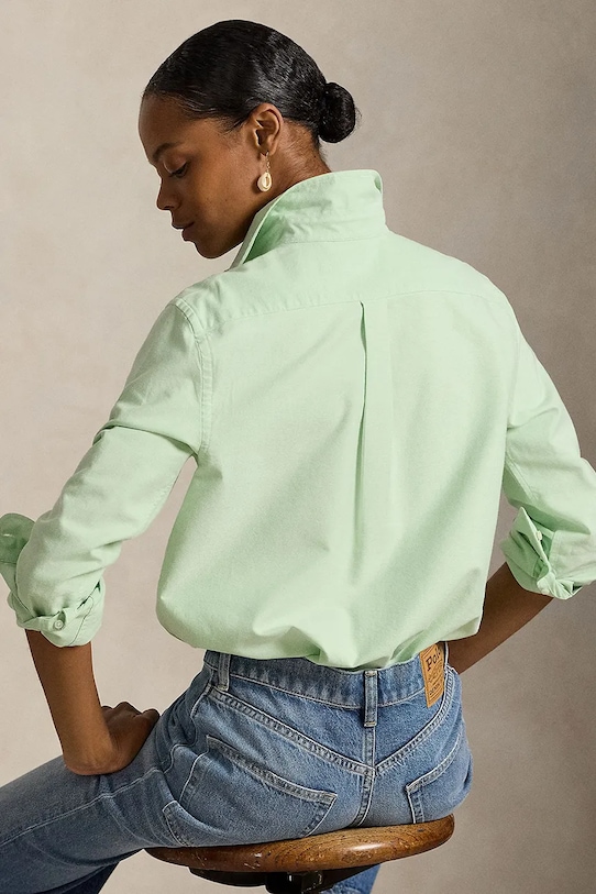 Polo Ralph Lauren koszula bawełniana 211970736 turkusowy AW25