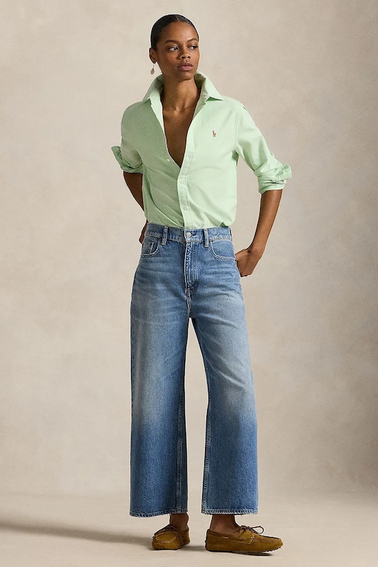 Polo Ralph Lauren koszula bawełniana 211970736 turkusowy