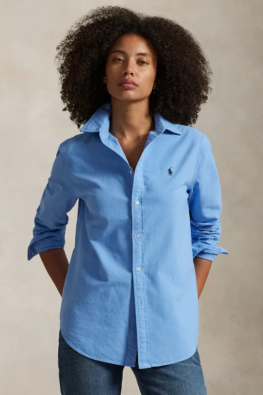 Polo Ralph Lauren koszula bawełniana bawełna niebieski 211970737