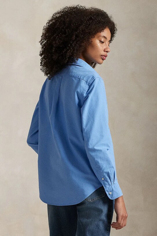 Бавовняна сорочка Polo Ralph Lauren 211970737 блакитний SS25