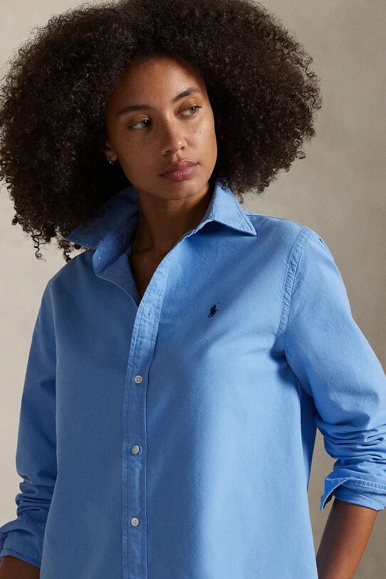 Бавовняна сорочка Polo Ralph Lauren блакитний 211970737