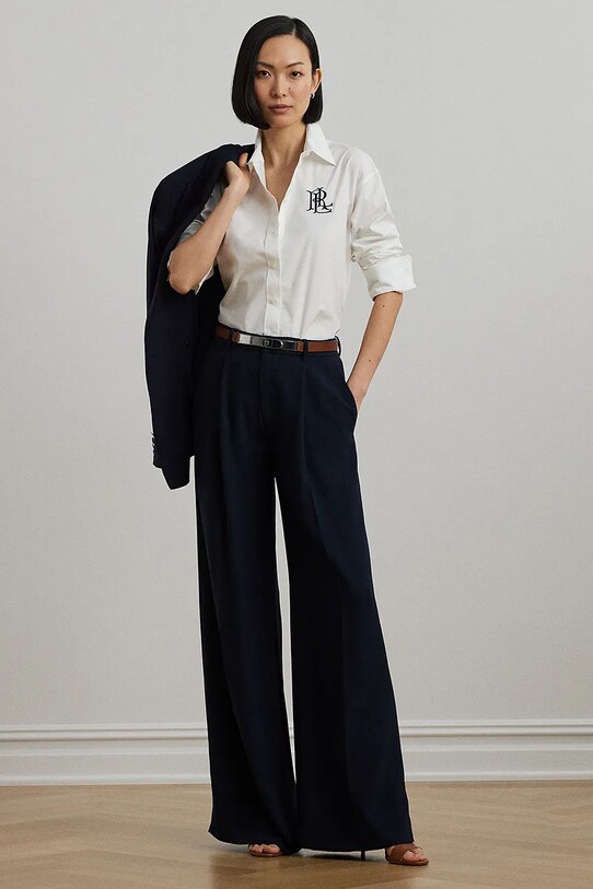 Oblečení Bavlněná košile Lauren Ralph Lauren 200932538 bílá