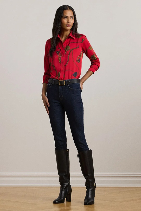 Odzież Lauren Ralph Lauren koszula 200957052 czerwony
