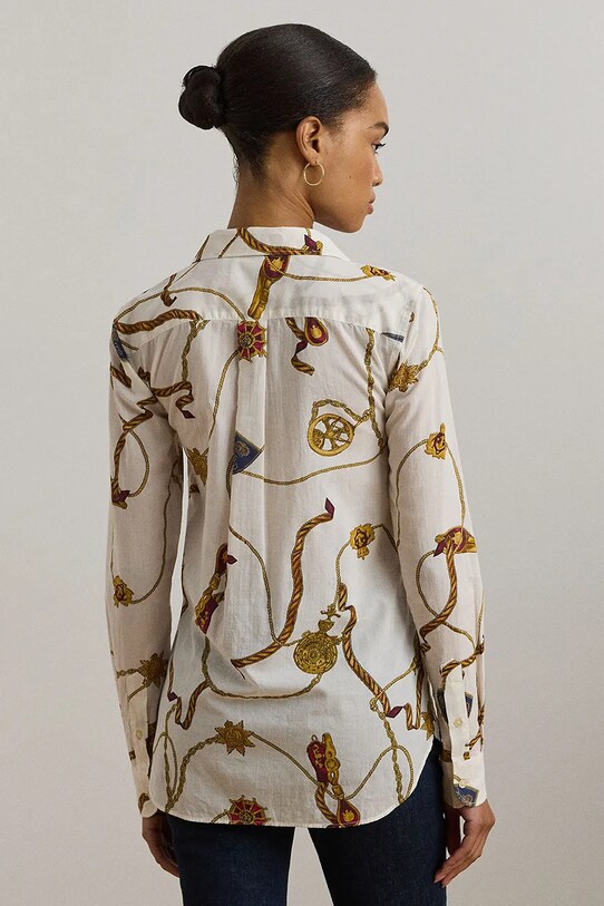 Lauren Ralph Lauren koszula bawełniana 200957119 biały SS25