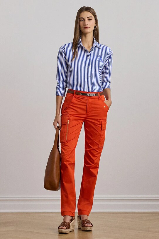 Odzież Lauren Ralph Lauren koszula bawełniana 200957334 niebieski