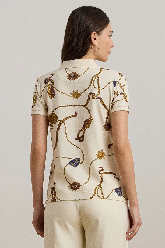 Хлопковое поло Lauren Ralph Lauren 200957609 белый SS25