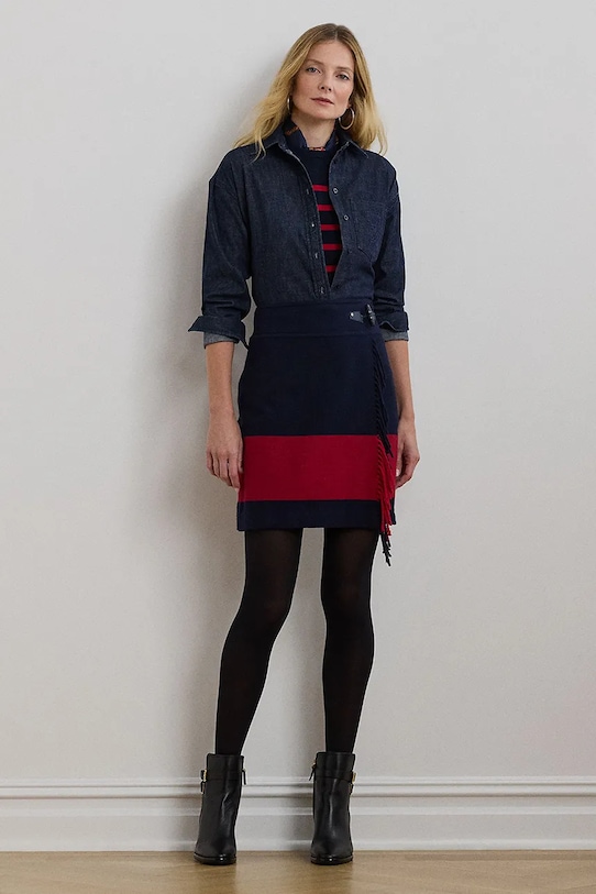 Odzież Lauren Ralph Lauren koszula jeansowa 200957620 niebieski