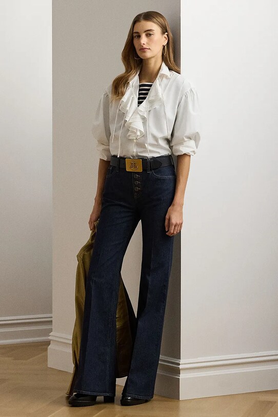 Одяг Бавовняна сорочка Lauren Ralph Lauren 200962682 білий