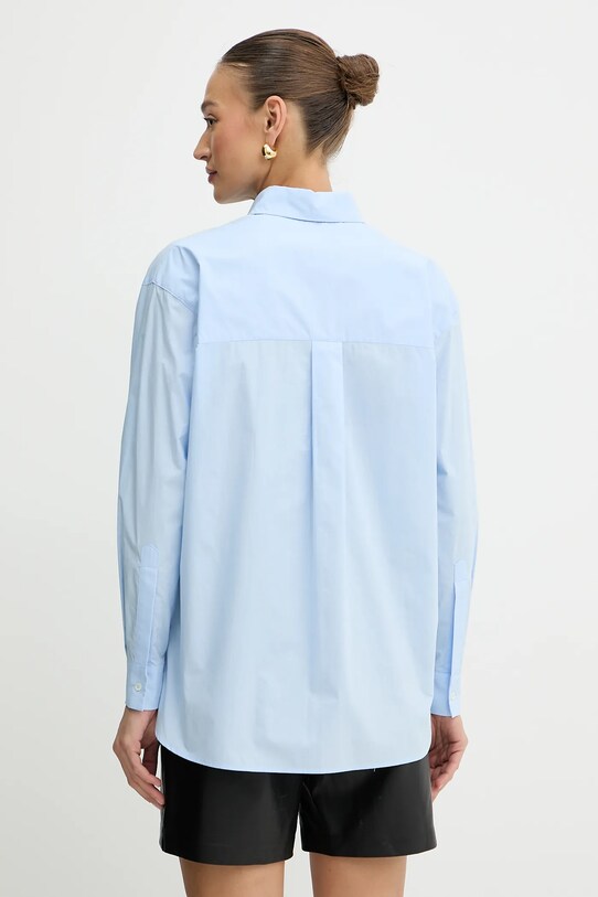 Îmbrăcăminte Pinko cămașă din bumbac 102476.A2CR albastru