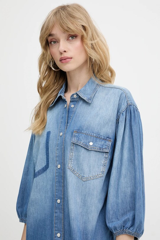 Pinko cămașă jeans albastru 104629.A2DT