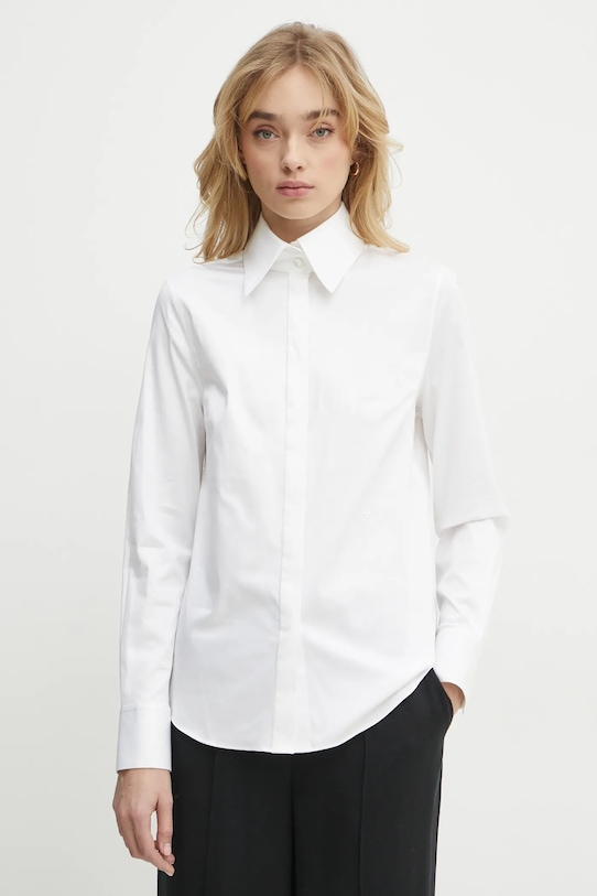 Karl Lagerfeld koszula z elastanem biały A1W11004