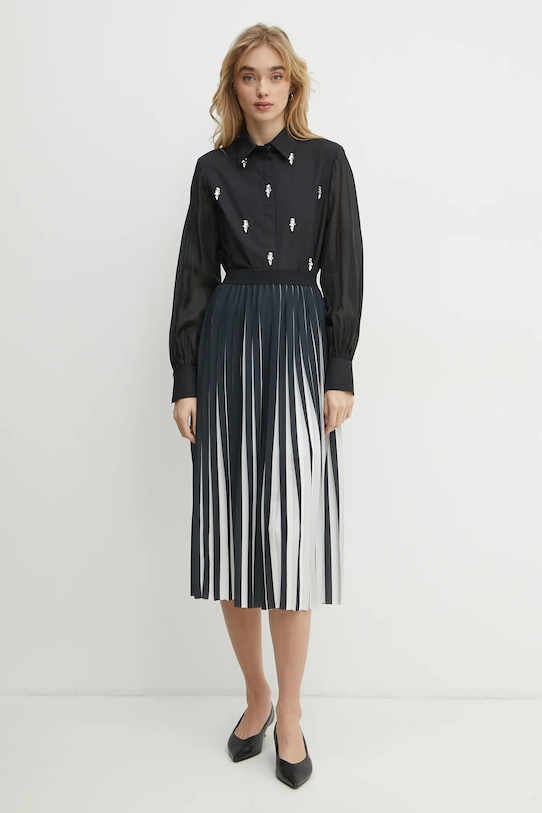 Πουκάμισο Karl Lagerfeld A1W11014 μαύρο SS25