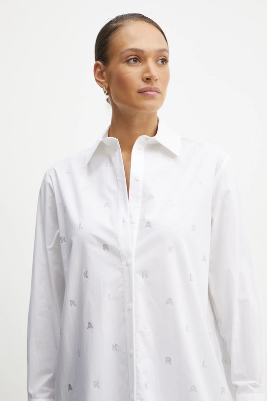 Karl Lagerfeld koszula bawełniana biały A1W11018