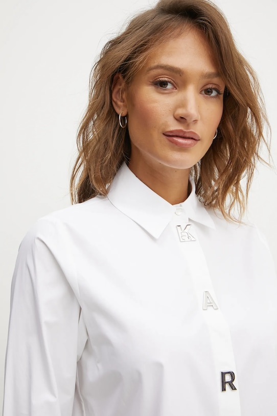 Karl Lagerfeld koszula bawełniana biały A1W11026