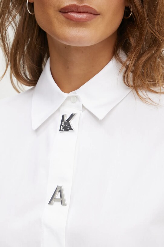 Karl Lagerfeld camasa din bumbac A1W11026 alb
