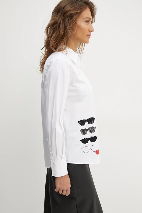 Karl Lagerfeld koszula bawełniana biały A1W11035