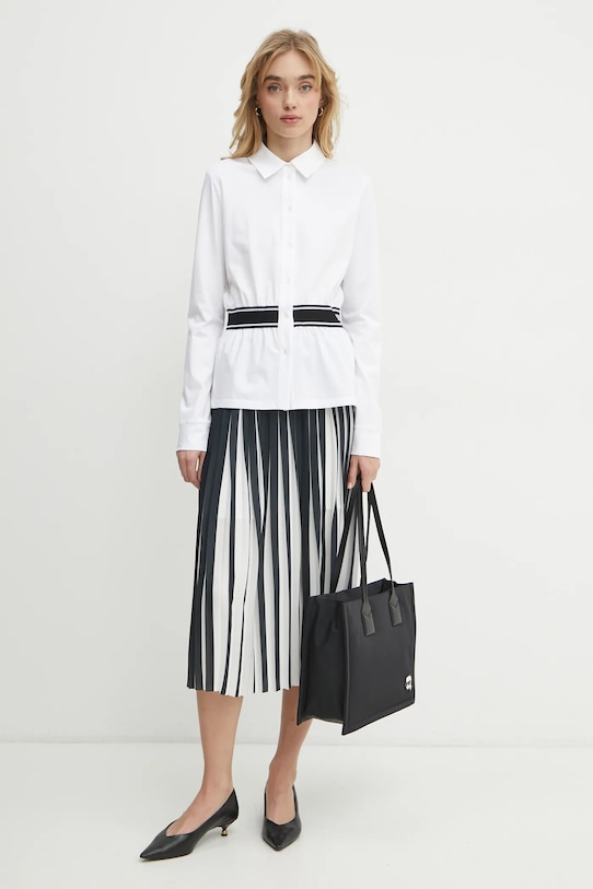 Karl Lagerfeld koszula bawełniana A1W17067 biały SS25