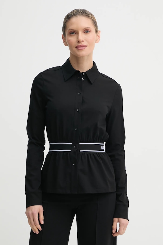 Karl Lagerfeld koszula bawełniana czarny A1W17067