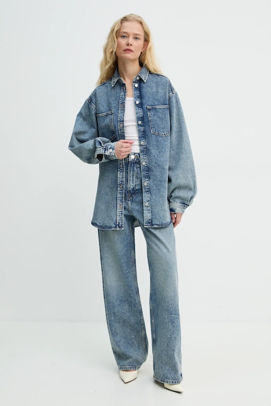 Samsoe Samsoe denim shirt SAELEANORI F24400120 blue SS25