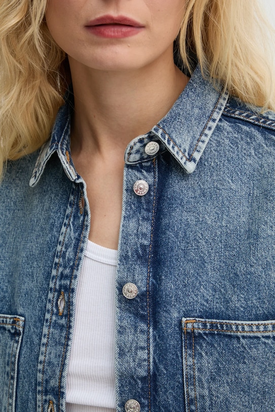 Samsoe Samsoe denim shirt SAELEANORI F24400120 blue